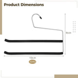 10PCS Double Layer Pants Hangers, Space Saving Closet Organizer with Non Slip Foam Padded, Heavy V1369-AZ3-W-08848