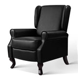 Artiss Recliner Armchair Black Faux Leather Domini RECLINER-A6-BK