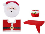4Pcs Xmas Toilet Seat Cover Set Soft Cute Look Protective Santa Toilet Seat Lid Cover Decoration for V1294-YM0901-3112240052711