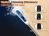 Electric Spin Scrubber with Adjustable Extension Handle & 8 Brush Heads - Smart LED Display V888-ELOSUNG25802