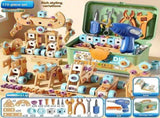 DIY assembly toy, wooden building set, electric drill toy for kids, educational construction toy, V1102-819-47387-MLT-172PCS