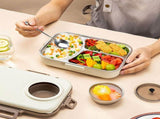 Stainless Steel Bowl With Handle, Kitchen Tableware Large Capacity Lunch Box, Portable Food V1370-AZ4-12310