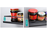 2pcs Magnetic Spice Rack Refrigerator Storage Rack Multi Function Kitchen Storage Shelves Rack Black V1294-YM0512-3118220281911