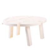SWETRACE Small Outdoor Table Folding White Plastic 1Pcs 5.5X11.8X11.8in V1189-LWWAL-20260327-03712