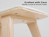 4X Wooden Bar Stool Padded Fabric Dining Chair KANSO 65cm BEIGE V274-FT-BSWO-AM552P-WD4