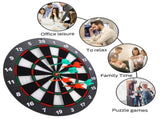 Safety Dart Board Set with 6 Soft Tip Darts 16-Inch Rubber Dartboard for Family, Office & Party V1107-SAFETY DART BOARD SET
