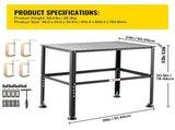 Welding Table 36" x 24", 800LBS Capacity Welding Workbench Table, Heavy-Duty Work Bench with 0.63" V952-GDXHZ800LB36HJ2L5V0