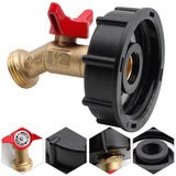275-330 Gallon IBC Tote Water Tank Adapter 2 Free Brass Hose Faucet Water V1189-LWWAL-20260325-00238