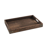 SOGA Medium Walnut Rectangle Wooden Tray Breakfast Dinner Serving Board Tea Set Holder Kitchen Home WODE562