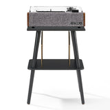 Victrola Eastwood II Turntable - Walnut Turntable Stand Bundle - Black V398-VTR-74-WLN-ST