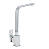 WELS Chrome Square Gooseneck Spout Swivel Laundry Sink Kitchen Mixer Faucet Tap V1233-KSQ501CR