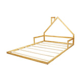 Pine Wood Floor Bed House Frame for Kids and Toddlers V63-849591