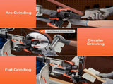 Belt Grinder Sander 72 x 2-Inch Belt Polisher with VFD 3 Grinding Moulds V952-SDMC1500W728DDD10V3
