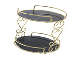 Cosmetic Storage Rack 2 Tier Makeup Organizer Shelf Bathroom Vanity Tray Jewelry Stand for Perfumes V1294-YM0901-3112250043211