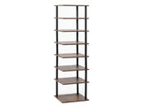 Levede Vertical Shoe Rack 8-Tier Space Saving Narrow Corner Organiser Storage EA0297-8-BR-AU
