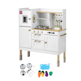 Keezi Kids Kitchen Play Set Wooden Pretend Toys Cooking Children Storage Golden PLAY-WOOD-DISPENSER-GD