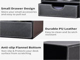 PU Leather Desk Organizer with Drawer, 6 Compartments Storage Box for Pens and Office Supplies, V1237-ZY-917-041