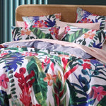 Logan and Mason 250TC Atherton Tropic Cotton Sateen Quilt Cover Set Super King V442-LED-QUILTCS-ATHERTON-TROPIC-SK