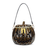 Halloween Upgraded Fun Pumpkin Bag, Dual-Strap Design, PU Material, Medium-Large Capacity, Party V1232-NGB-002