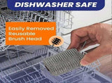 Electric Grill Brush Cleaner Cordless Rotating Brushless for Outdoor Grilling Brown V1188-MS-710-110