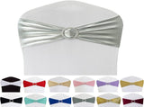 Spandex Chair Sashes Bands 50PCS Stretch Chair Ties Bows with Buckle Slider for Wedding Party V1258-DP02-C-1408