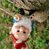 Hanging Gnome Garden Statue Decoration, Garden Gnome Statue Figurine Ornament for Indoor Outdoor V1192-AZ-W-15872