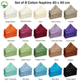 Hoydu Set of 8 Cotton OR Poly Cotton Napkins Bright White V442-GNA-MISC-SETOF8NAPKINS-BRIGHTWHITE-SQ