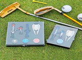 3 piece Golf Accessories Gift Set - Magnetic Anti-Fly Tee, Spirit Level Hat Clip Marker, Metal Divot V888-ELOSUNG56181