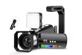 4K Video Camera Camcorder 64MP Vlogging Camera With 28X Digital Zoom for YouTube - Black Pro Version V1263-JX-6747-2