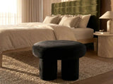 Interior Ave - Bentley Velvet Ottoman - Black V355-IA-OTT-BNT-BLK