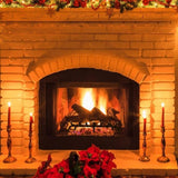Fireplace Log Grate, 762mm Heavy Duty Fireplace Grate with 6 Support Legs, 19.05mm Solid V952-ZTXYMP34X3430EWF0V0