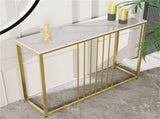 Golden Console Table for Hallway Entryway V767-JJ-XZ191-WT-V1