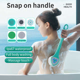 White Electric Bath Brush & Multi-Functional Massager Long Handle Waterproof Body Cleansing Tool V888-ELOSUNG13450