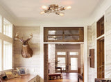 Modern Industrial Chandelier, 4 Light, Black V178-33517