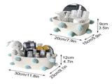 Cotton Rope Knitting With Fur Ball Storage Basket Snacks Keys Sundries Basket V1294-YM0523-220209HJ01-2