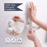 5 Pack Suction Cup Storage Baskets, Drill-Free Wall Organisers for Soap, Towels, Toiletries, Kitchen V1189-LC-AMZ-00272