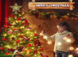 Christmas Tree Topper Star with LED String Light Glitter Christmas Tree Top Star Lamp for Christmas V1294-YM0714-10305585
