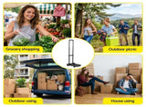 Giantz Folding Trolley Portable Hand Truck Lightweight Travel Luggage Black HP-CART-2W-BK
