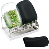 32oz Wide Mouth Mason Jar Sprouting Kit - Glass Jars with 316 Stainless Steel Mesh Lids, V888-ELOSUNG55437