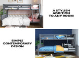 Kingston Slumber Bunk Bed Triple Wooden Single Over Double Beds for Kids, Solid Pine Wood, V219-BEDDBBKS02GA
