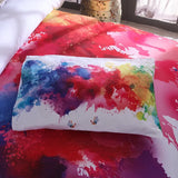 Bianco Watercolour Splash Canvas Quilt / Doona / Duvet Cover set V745-AQ041989Q3