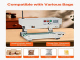 Continuous Bag Band Sealing Machine, 6-12 mm Sealing Width, Vertical Band Sealer Machine with V952-LSLXFKJTBPQB7G874V3