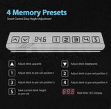 120cm Standing Desk Height Adjustable Sit Grey Stand Motorised Single Motor Frame Birch Top V255-SMG-120M