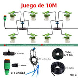 Drip Irrigation Kit for Garden and Patio with 4 Paths and 8L Automatic for Potted Plants and Green V1366-AZ2-W-02904