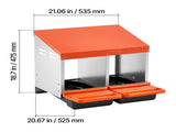 Chicken Nesting Boxes, 2 Compartments, Easy Egg Collection, Wall Mount, Easy to Assemble, Galvanized V952-JSCDXJS2GJ15PZUI4001V0