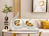 Platinum Ceramic "New Life" Sculpture Symbolizing growth through the form of a sprouting seed, V1102-ZZJJGSBJ001