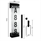 Outdoor Solar House Number Plate Plug-In Door Light Wall Lamp Digital Waterproof Villa Address Sign V1192-AZ-W-22534