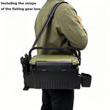 Double-layer multi-function outdoor storage fishing box, can be used as a stool, convenient storage V1102-HEYJ-004