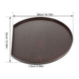 Dark Brown Wooden Serving Tray for Storage with Large Capacity and Stylish Texture V1370-AZ4-19876