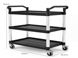 Monvelo Tool Trolley Cart Rolling Utility Storage Organiser Garage Workshop HW0309-BK-3-AU